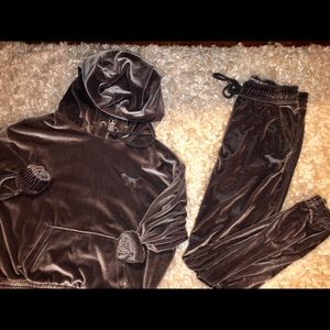 PINK velour track suit